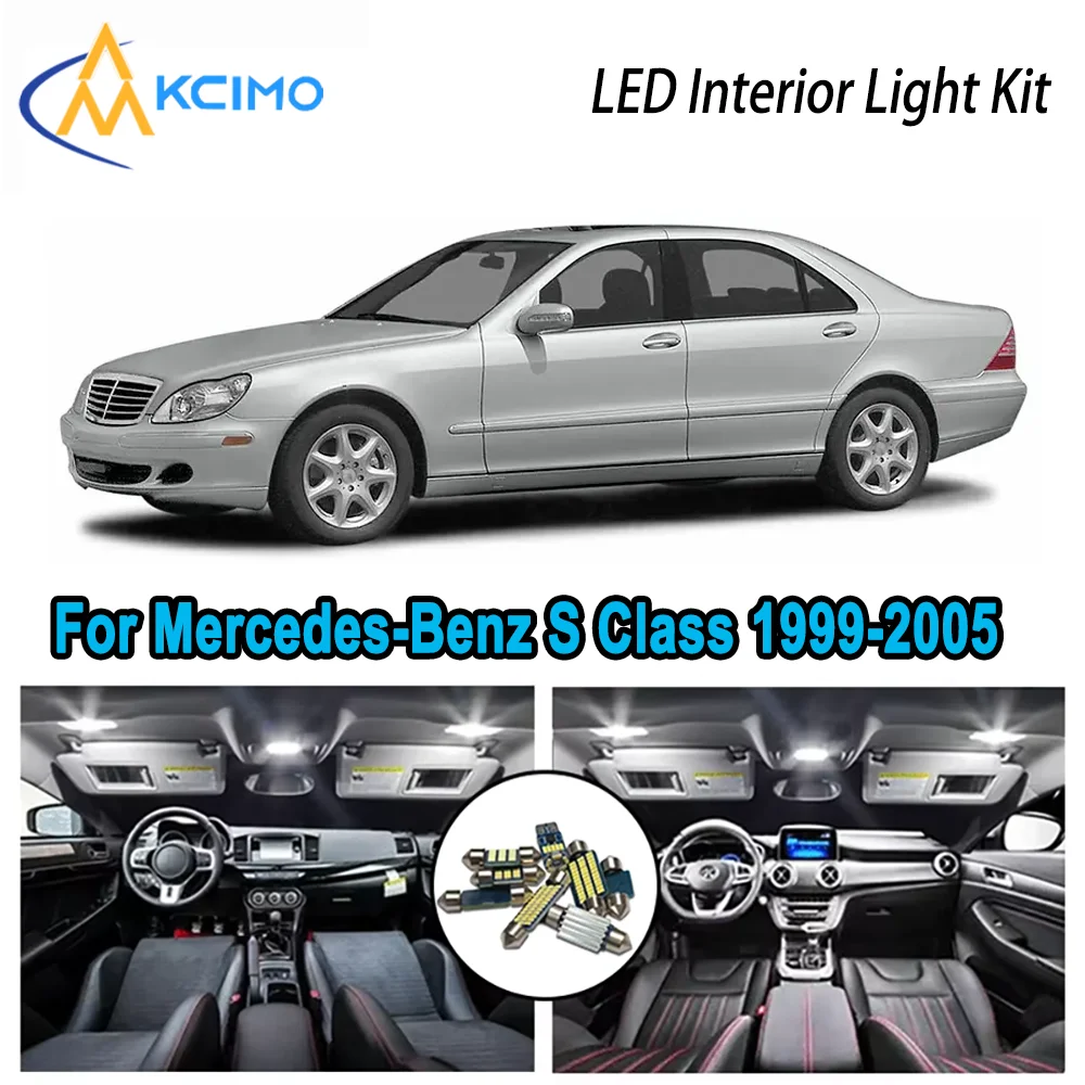 

High-Quality LED Interior Kit for Mercedes-Benz S Class W220 1999-2005 2000 Premium Error-Free Dome Map Trunk Automotive Lamps