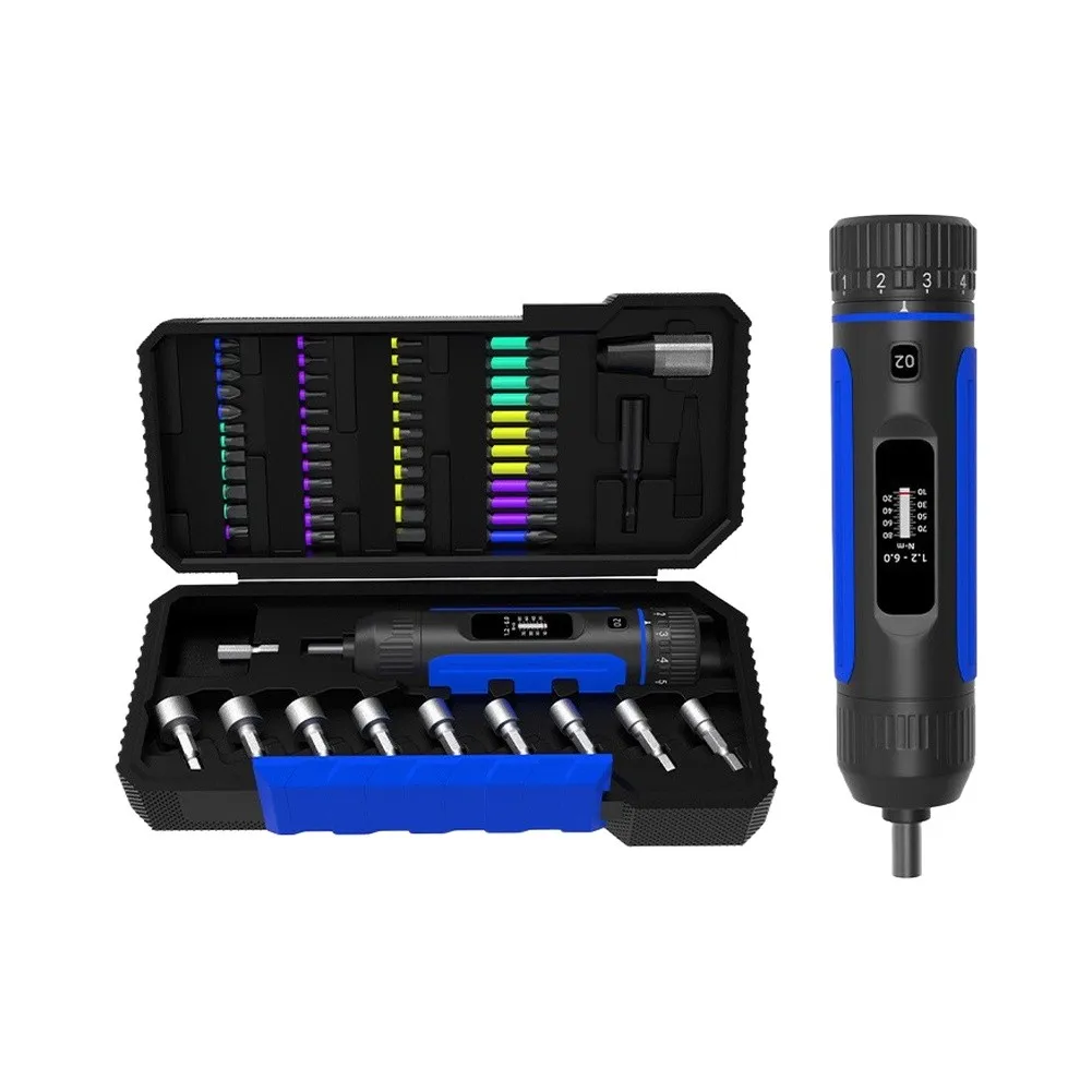 Adjustable For Torque Screwdriver Set 1.2-6.0Nm 63 Pieces For Electronics Repair Portable Alloy Steel Hand Tools Kit