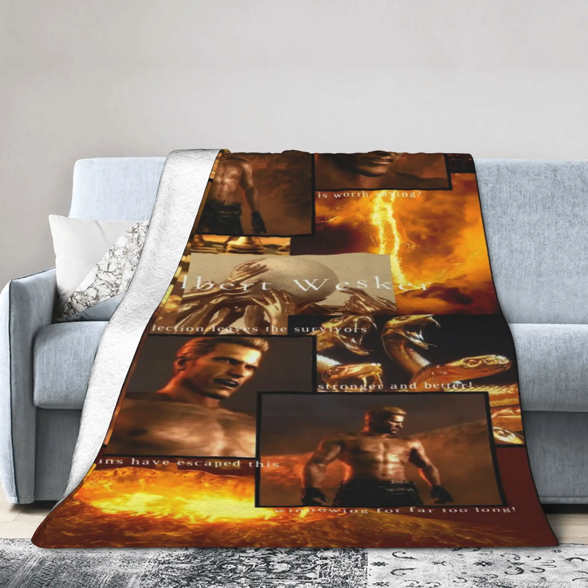 New Arrival Albert Wesker  Blankets Super Soft Flannel  Comfortable Throw Blanket Machine Washable