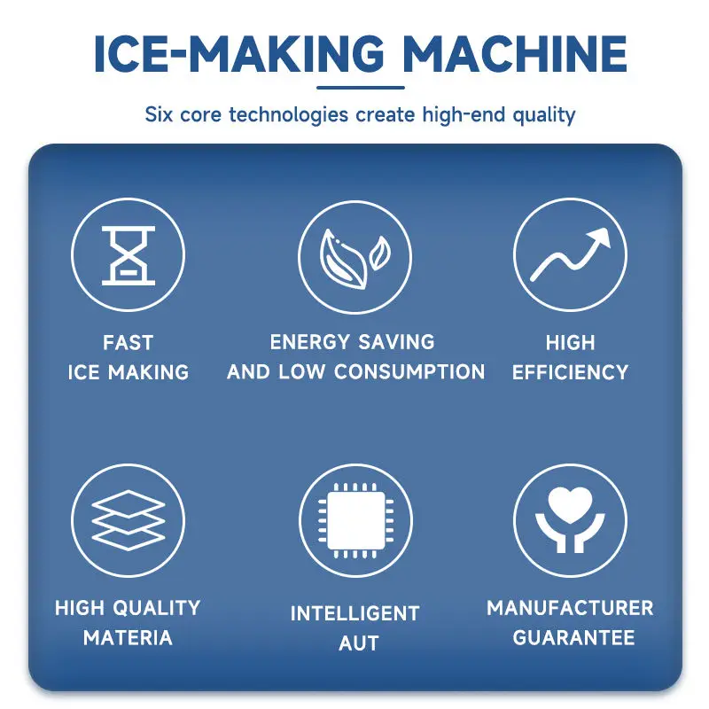 Mesin pembuat es batu Mini komersial 66lb, mesin pembuat kubus es komersial/es batu