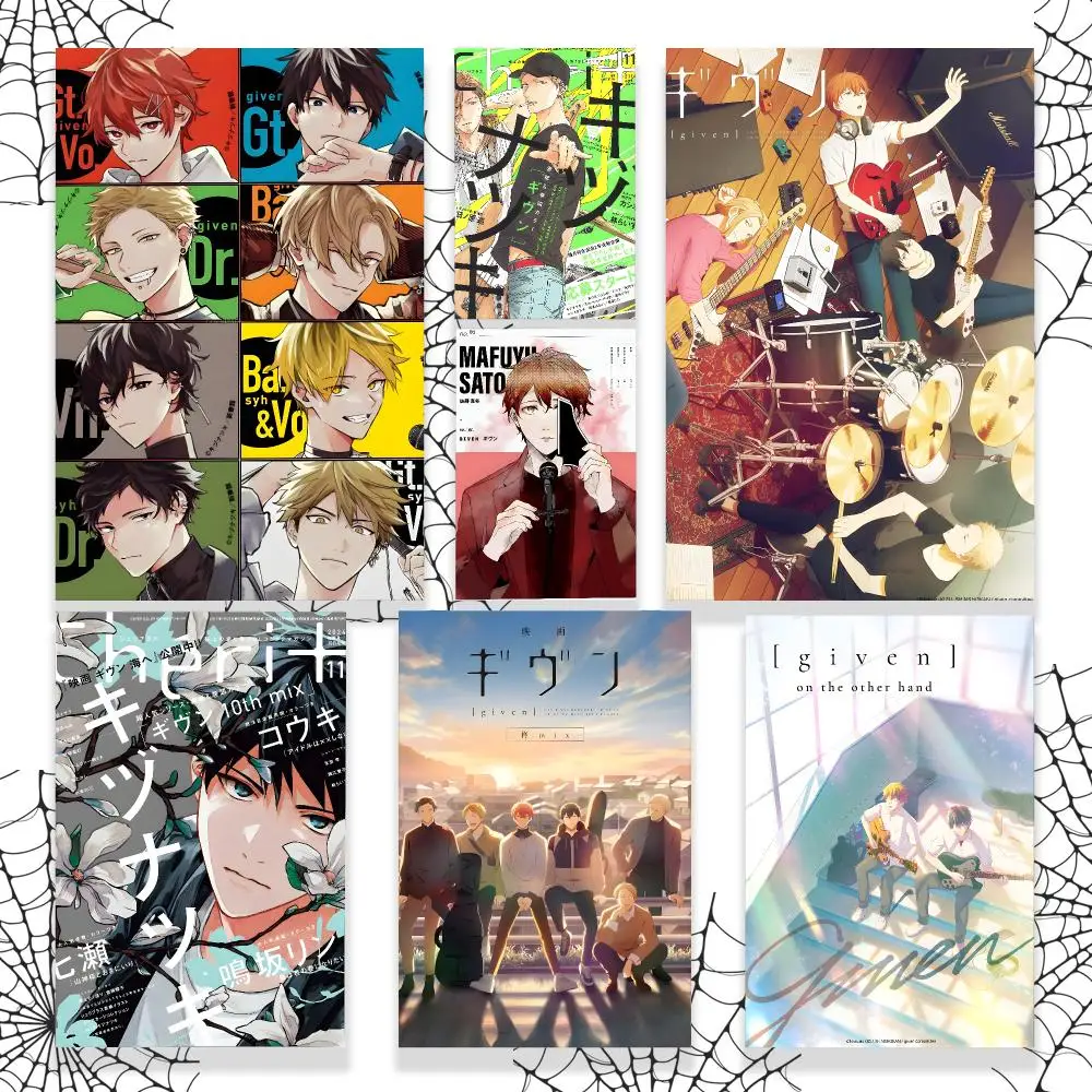 Manga given Poster Graphic Wall Art Poster HD Waterproof PP Paper Print for Bedroom Living Room Office Decor Gift
