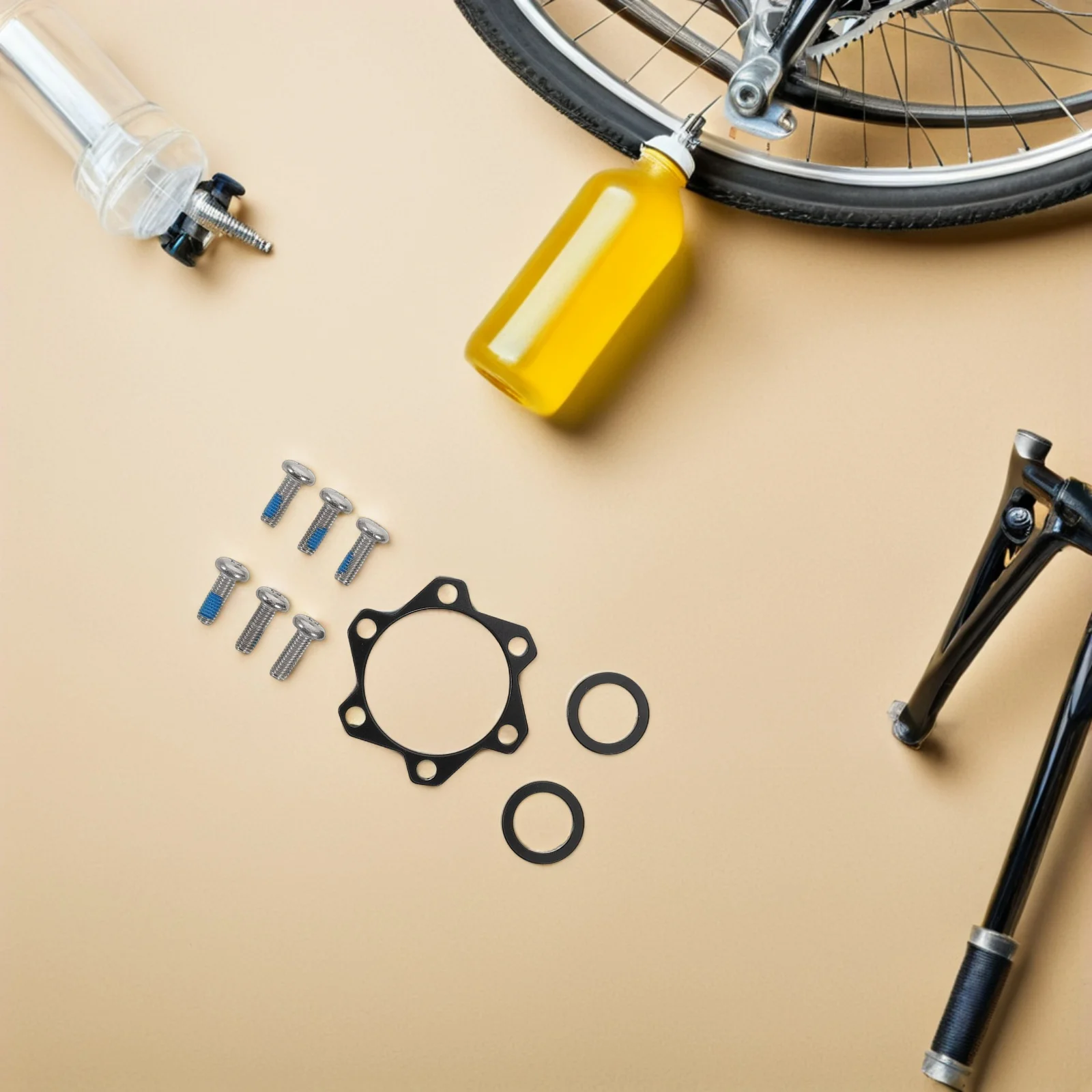 

Bicycle Drum Gasket Bike Rotor Adapter Brake 6 Bolt Bolts Disc Adaptor Boost Hub