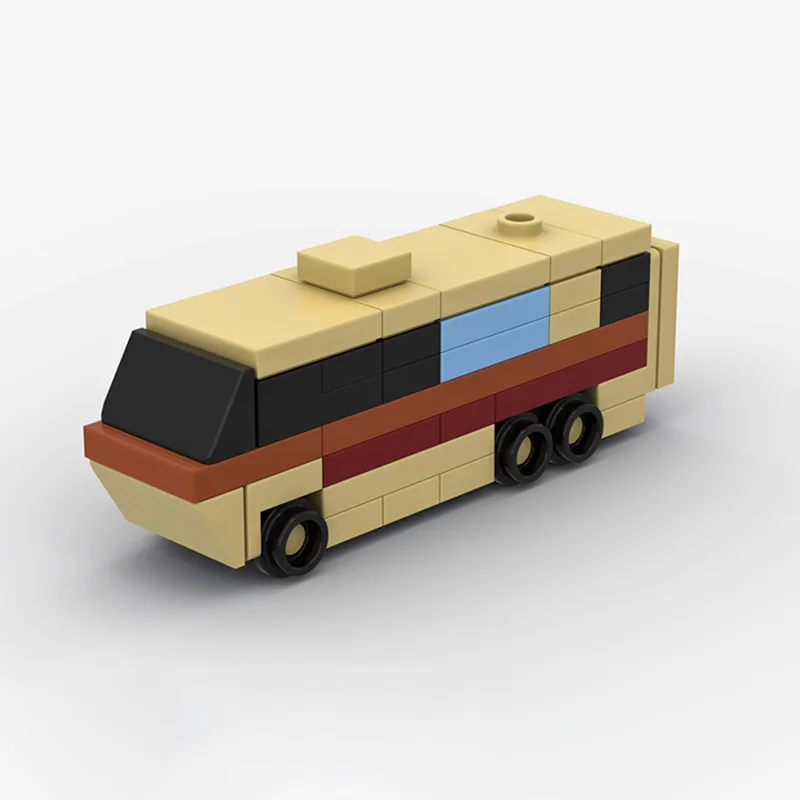 Modelo de coche urbano, ladrillos de construcción MOC, vehículo recreativo Retro, tecnología Modular, regalos de vacaciones para niños, juguetes para montar, traje