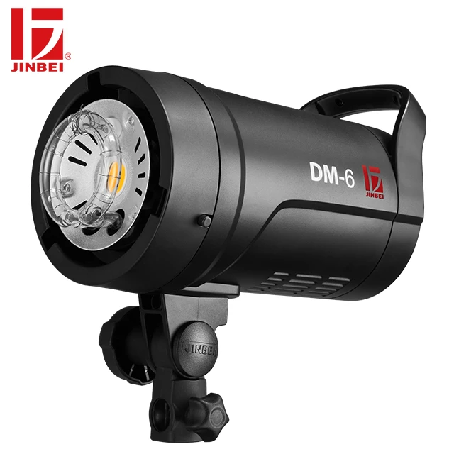 JINBEI DM-6 600Ws  110V 220V Wireless Control Portable Studio Flash Compact Photography Strobe Light LED Modeling Lamp