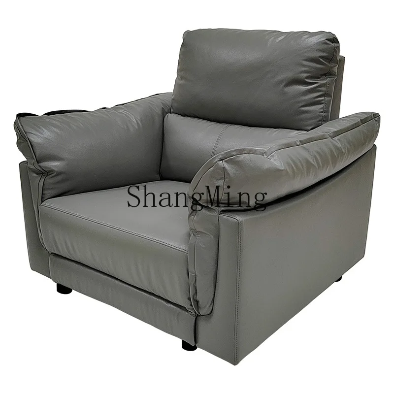 

ZYY home basement home theater leather sofa living room electric single sofa