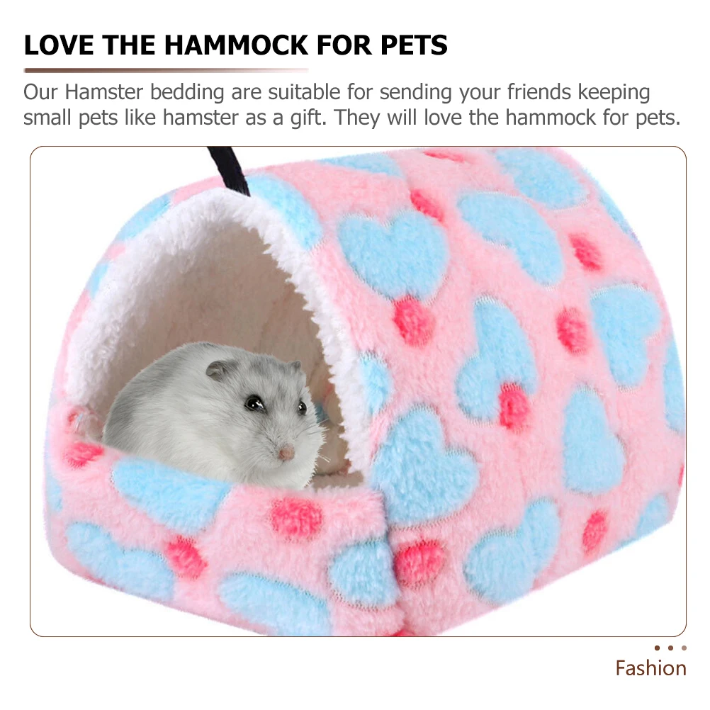 

House Warm Soft Flannel Cotton Hammock for Hamster Guinea Pig Cage Small Pets Reusable Easy Hanging Bed