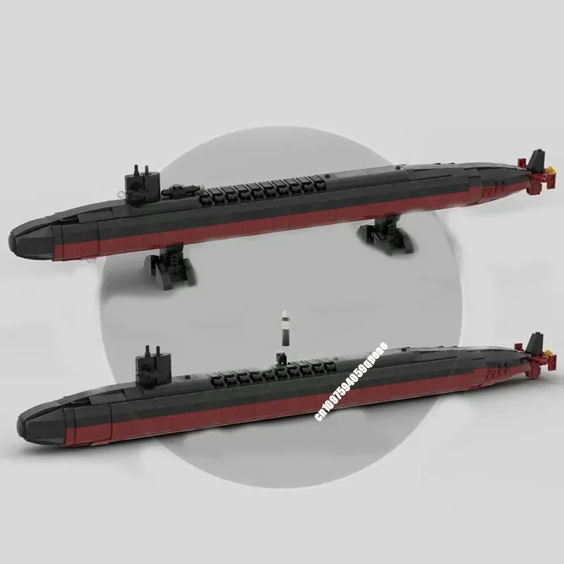

New 853Pcs Moc Military Weapons Nuclear Ballistic Submarine Model Custom Puzzle Technology Diy Assembly Kid Toy Boy Holiday Gift