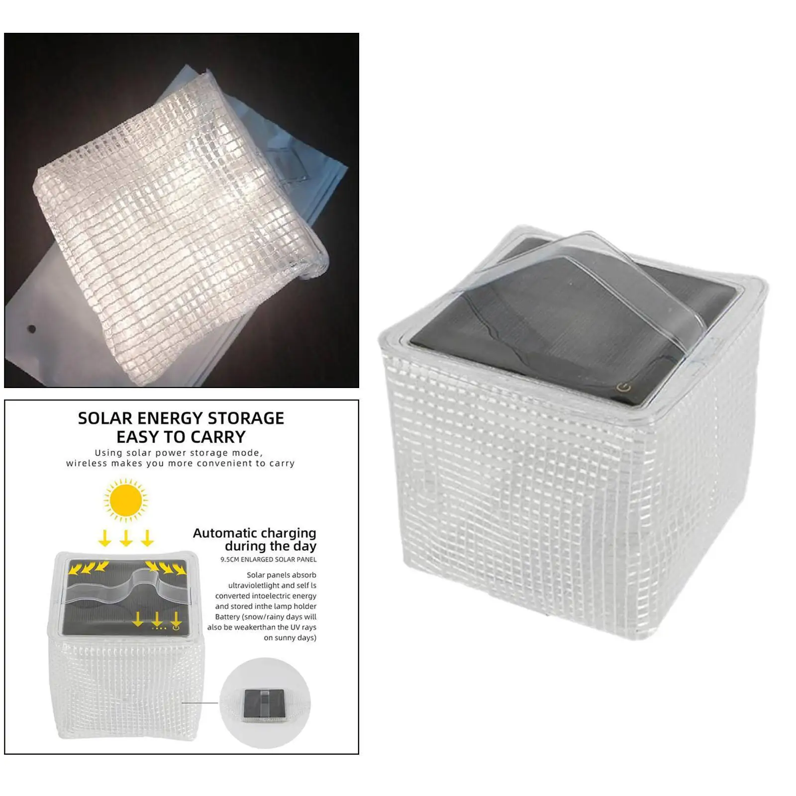 

White PVC Solar Camping Lantern Sturdy And Long-lasting Illumination For Camping Trips