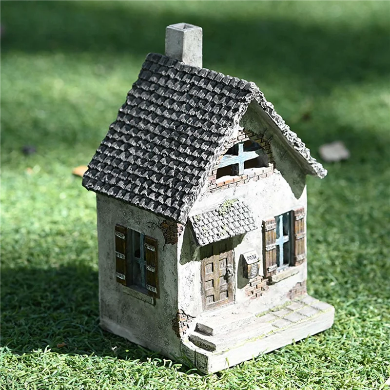 BMBY-3X Miniature Fairy Garden House Rustic Fairy Cottage Woodland Fairy Home Miniature Dwellings Mini Country Houses