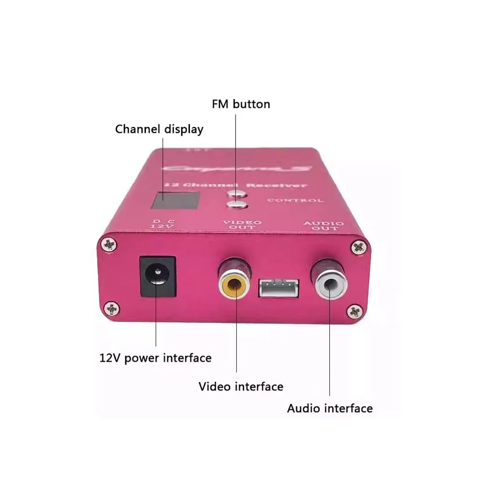 1.2G 12-CH VRX FPV Wireless Video Receiver Enhanced Version Long-Distance Video Transmission Equipment