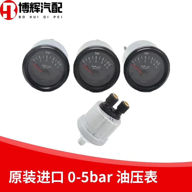 Diesel Generator Set VDO Instrument Cummins Oil Pressure Gauge 0-5bar Pointer Oil Pressure Gauge Sensor