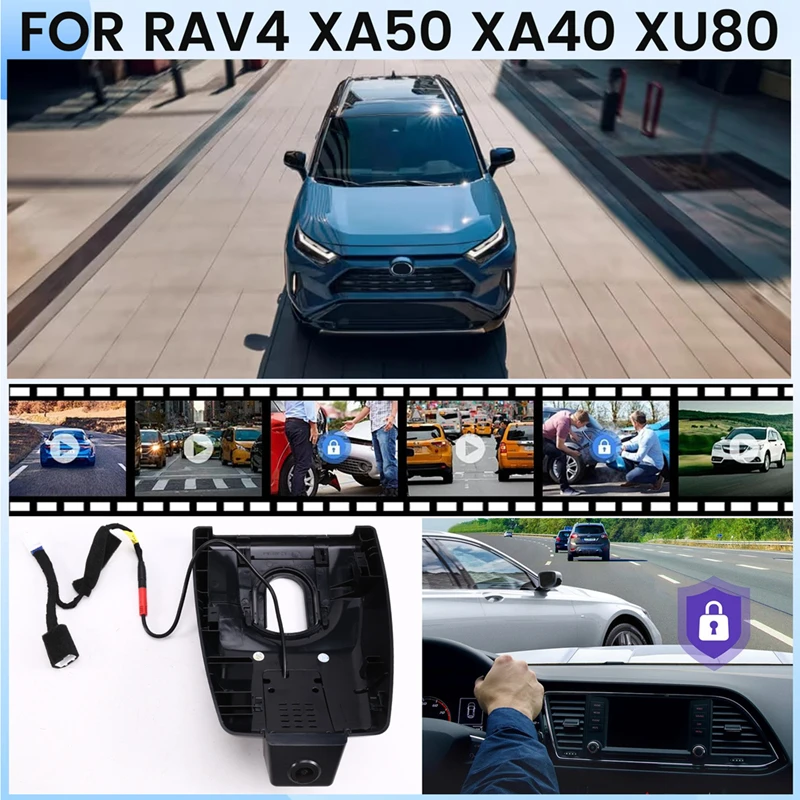 Super Sale For Toyota Rav4 XA50 XA40 XU80 4K HD Dash Cam for Car Camera Recorder Dashcam WIFI Car Dvr Recording Devices Accessor