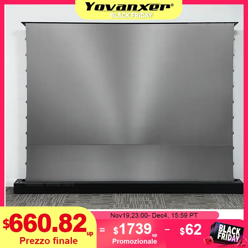 

72-120 дюймовый моторизованный напольный поднимающийся экран проектора Fresnel ALR для LT длинного броска проектор с функцией отклонения окружающей среды 8K 3D