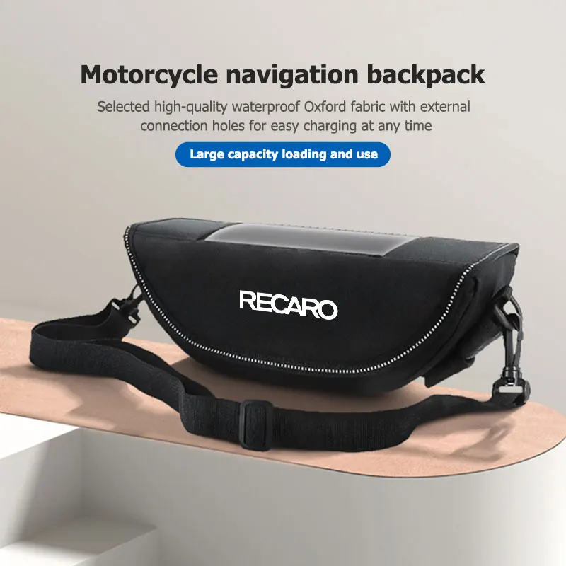 Motorcycle Waterproof Fuel Tank Phone Bag Navigation Backpack For Recaro view 3