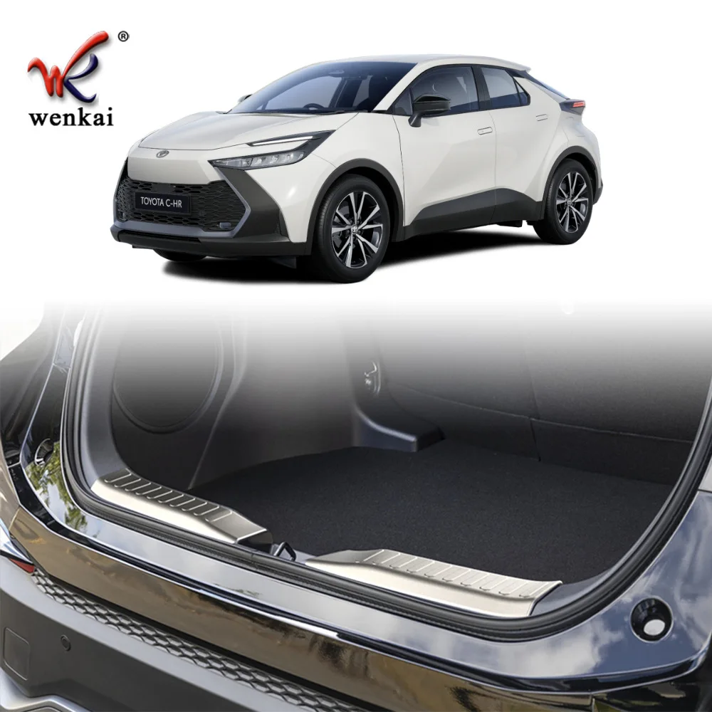 For 2024 2025 Toyota CHR C-HR Rear Door Sill Scuff Plate Stainless Steel Car Accessories