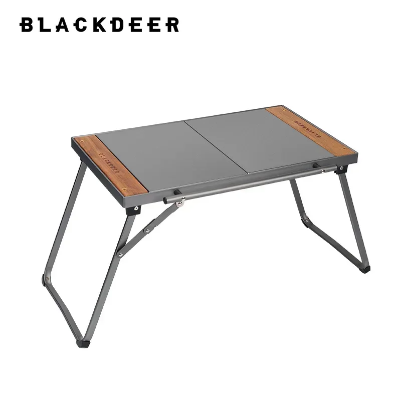 Blackdeer igt mesa de acampamento dobrável igt mini 2.0 liga alumínio multifuncional portátil grill mesa madeira piquenique ao ar livre