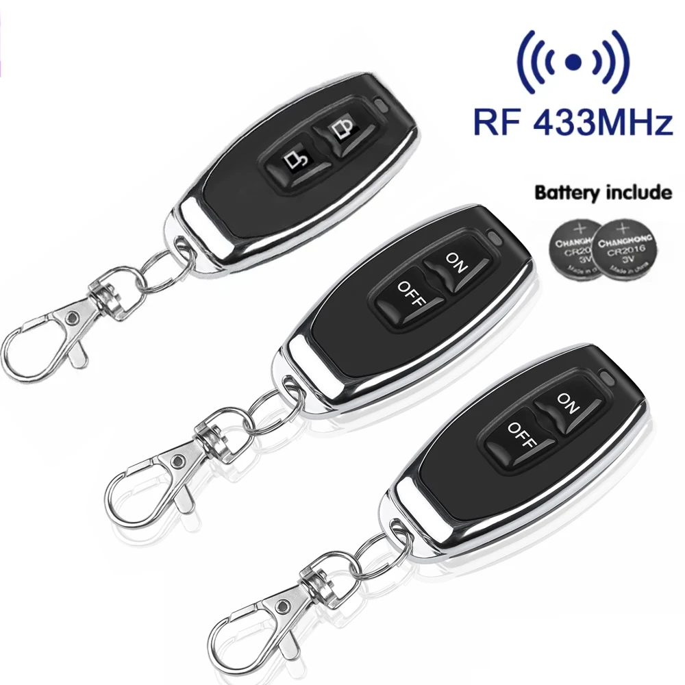 10 STKS 433 MHZ Afstandsbediening Auto 2 Kanaals Code Elektrische Leren Code Poort Garagedeuropener met Sleutelhanger