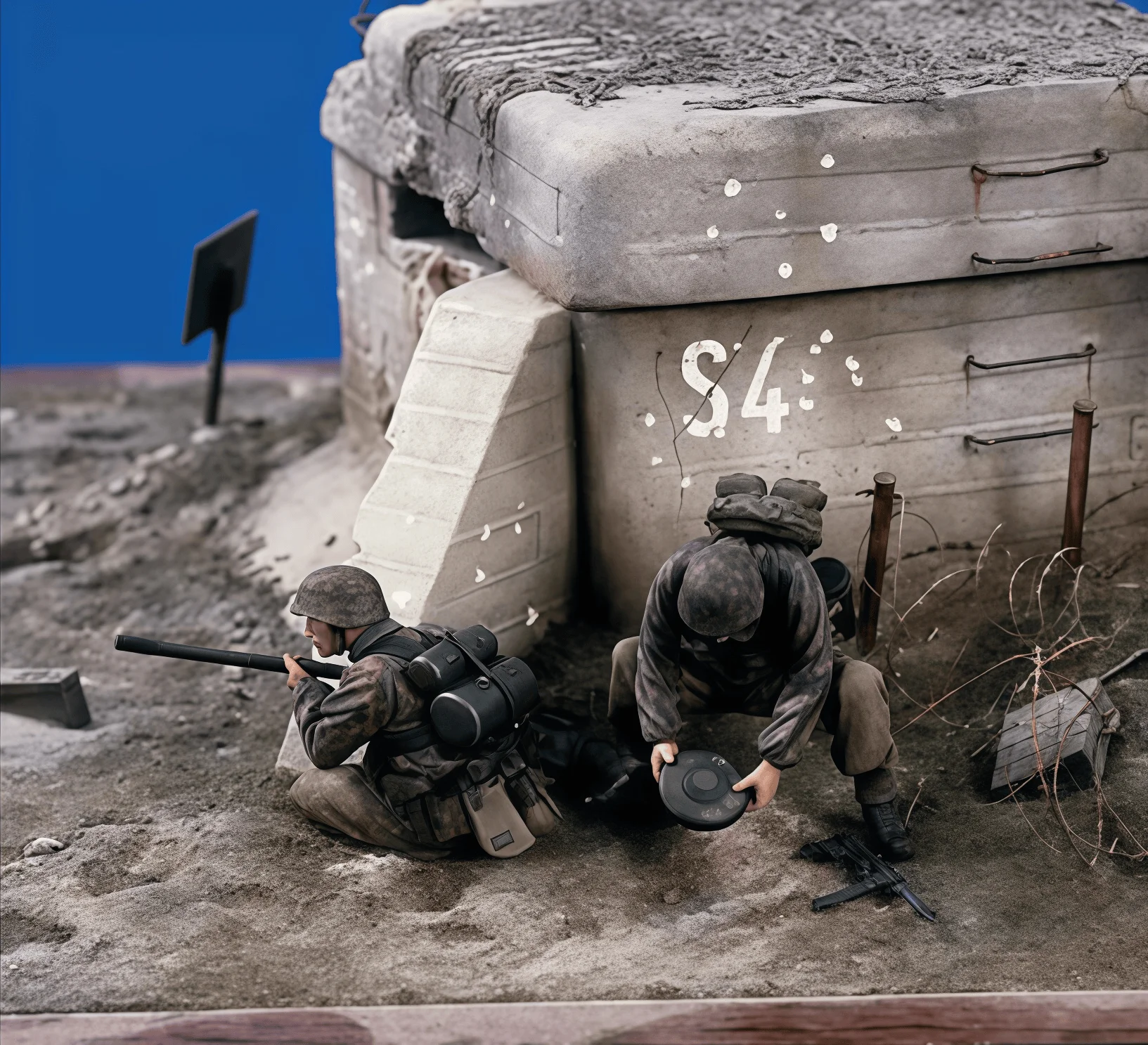 1:35 Cast Resin Model Assembly Kit, GK, Resin Soldier Combat Status, Unpainted