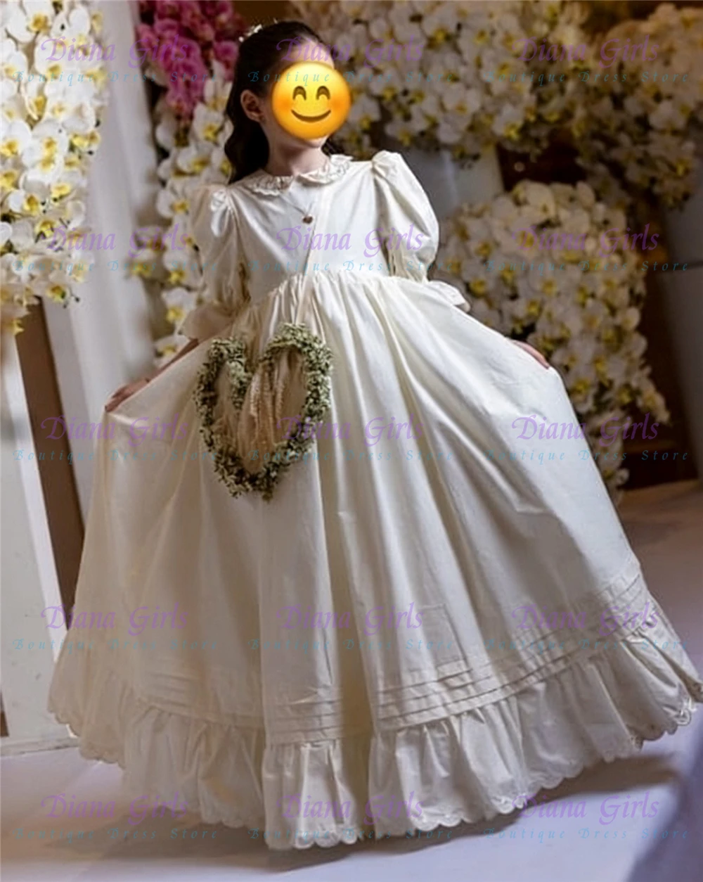 

Элегантное платье с цветочным узором для девочек, светлое атласное пышное платье цвета шампанского с изысканными пышными рукавами для детей, вечерние платья на день рождения