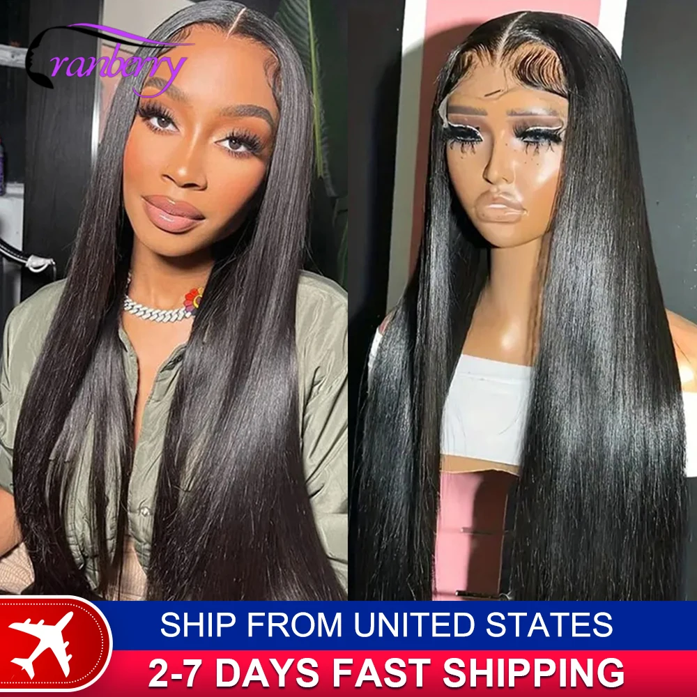 

Human Hair Lace Wigs Remy Brazilian Transparent Straight Hair 13x4 Lace Frontal Wig 180% Density Cranberry 13x4 Lace Front Wig