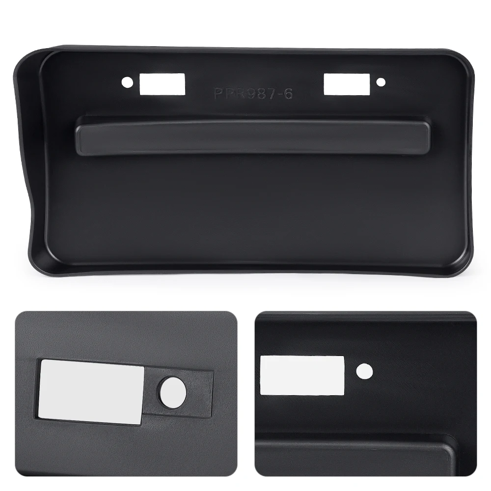 For Mitsubishi Lancer GTS EVO X 2008-2018 Car Front Bumper Look License Plate Frame Relocator Base Black Car Accessories
