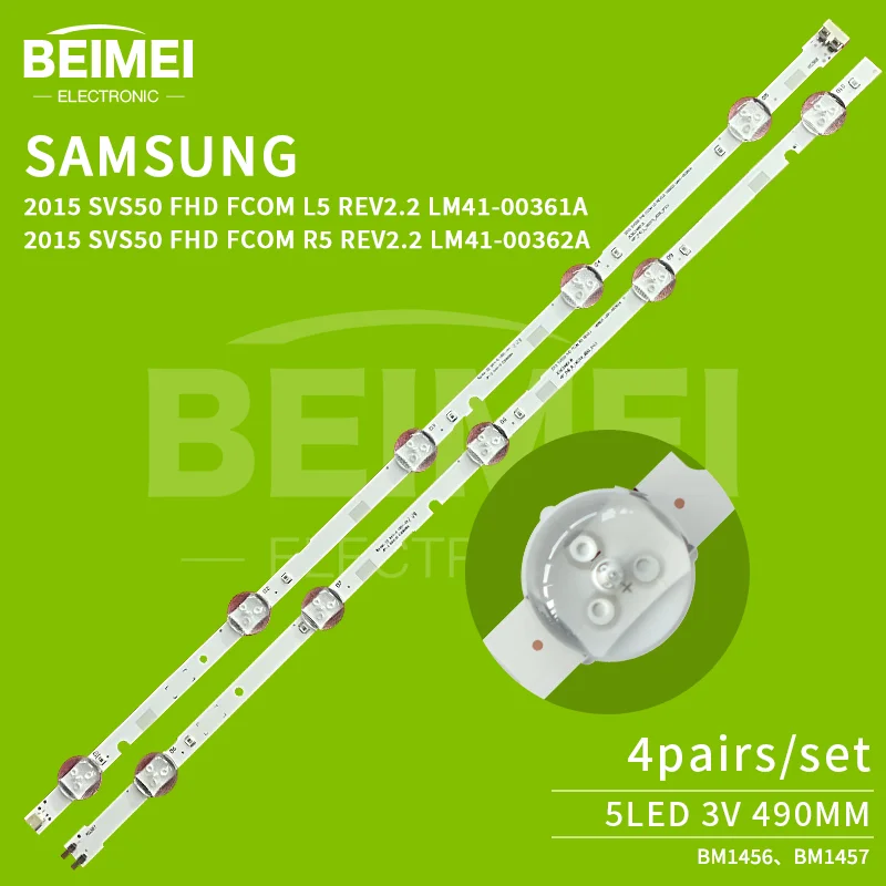 Barre lumineuse menée 2015 SVS50 FHD FCOM L5 REV2.2 LM41-00361A 2015 SVS50 FHD FCOM R5 REV2.2 LM41-00362A LED SAMSUNG 4 + 4 paires/set