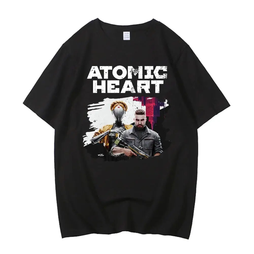 Atomic Heart USSR Game Twins Robot O Neck T Shirts Men Cotton High Quality EU Size T-shirt Unisex Streetwear Tshirt Male