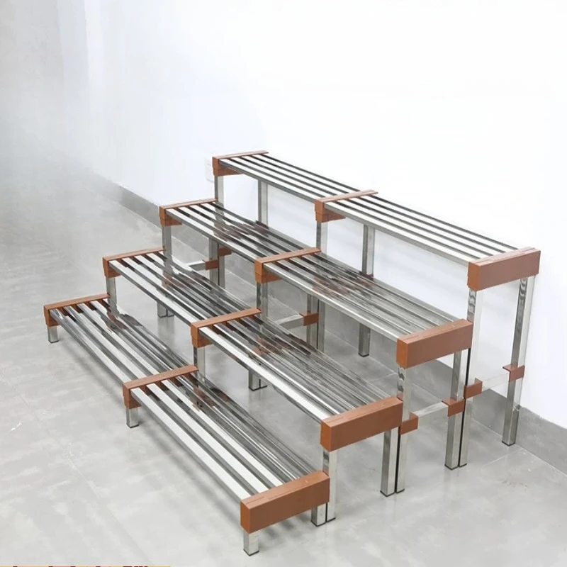 Thickened Stainless Steel Tiered Plant Stand Heavy Load Bearing Floor Flower Rack for Balcony Outdoor Hanging Pot Shelf