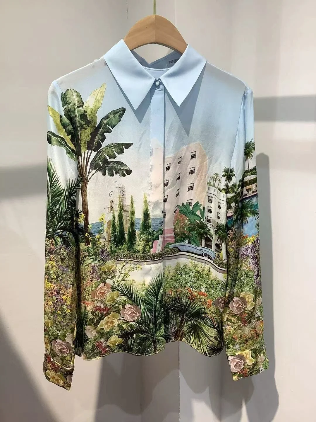 Original Boutique Silk Floral Printed Blouse Size XS-XL