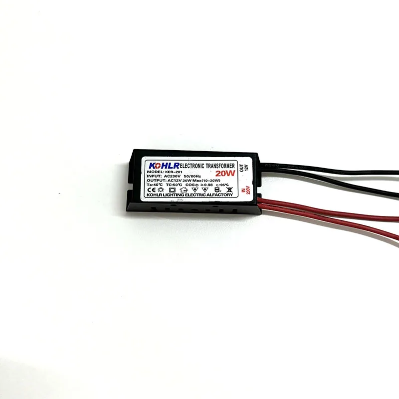 Transformador electrónico de cuarzo para lámpara halógena, Panel de luz de foco, 20W, 60W, 80W, 105W, 120W, 160W, 200W, AC220V a AC12V transformador