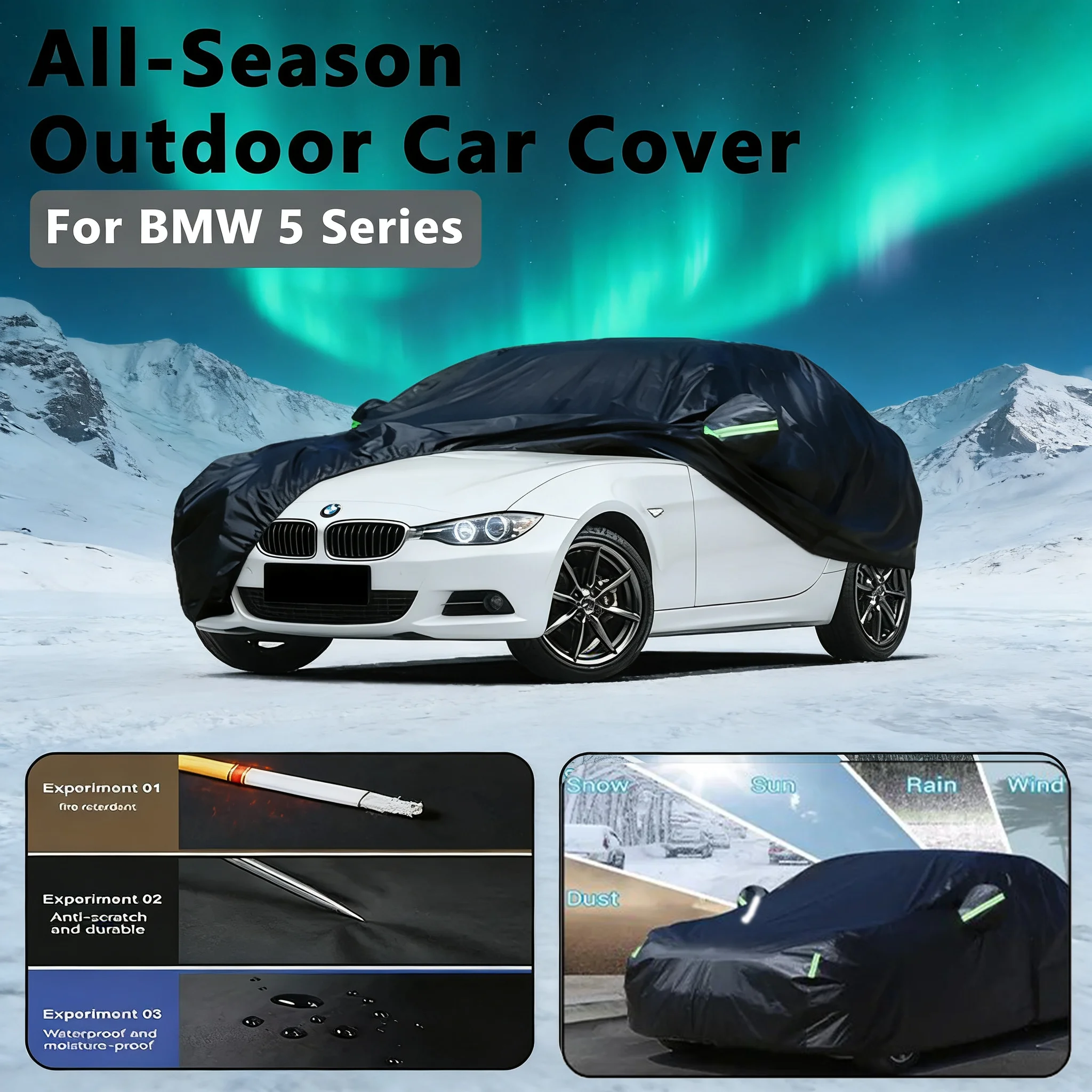 

For BMW 5 Series GT All-Weather Car Covers 6-in-1 Waterproof Dustproof UV Proof Snowproof Scratch Resistant Protection
