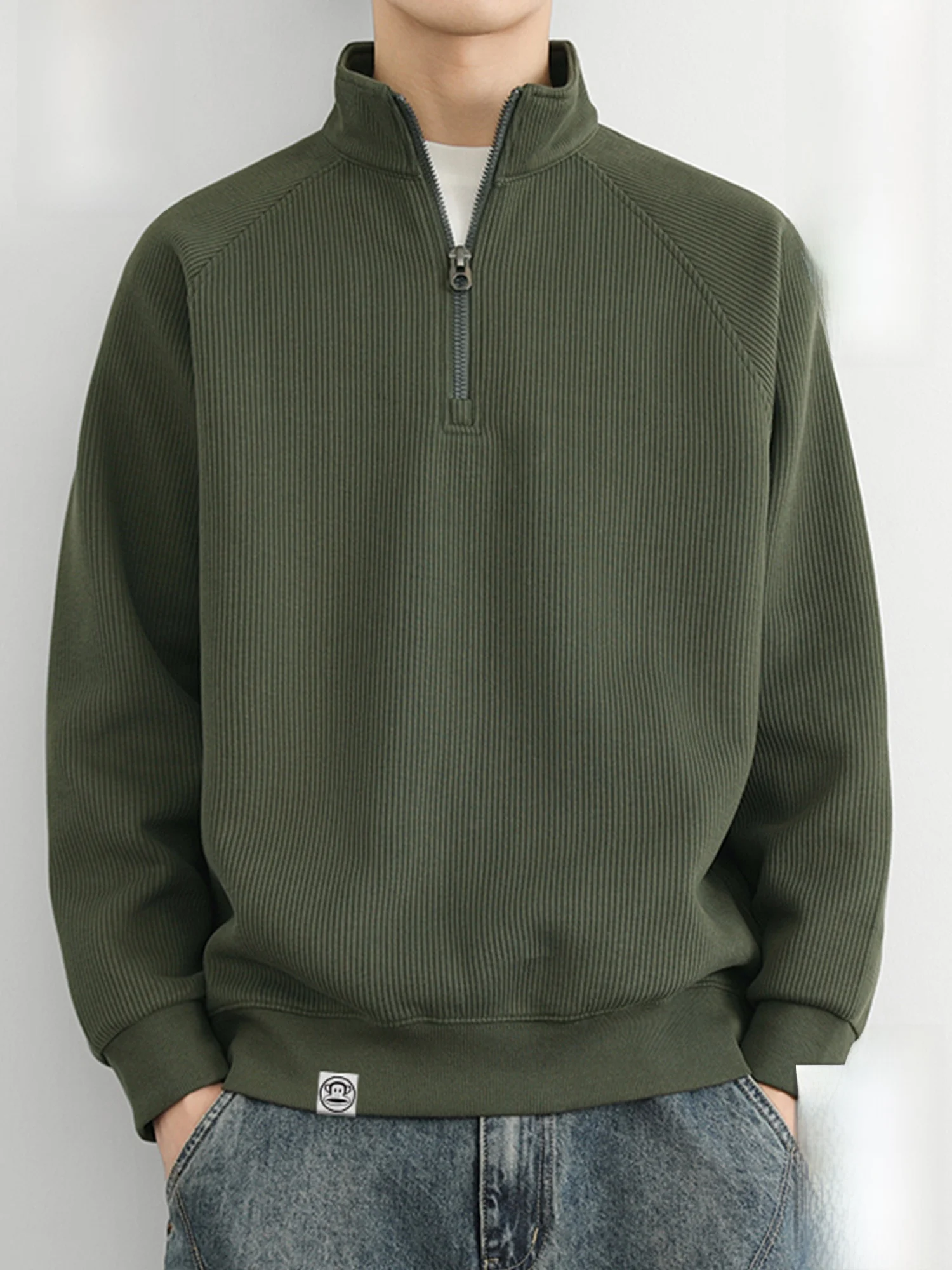 

PaulFrank Heavyweight Fce Long Sve Hoodie Men's Winter New Loose Thiened Casual Sle Pure Color Zipper Design Comfor...