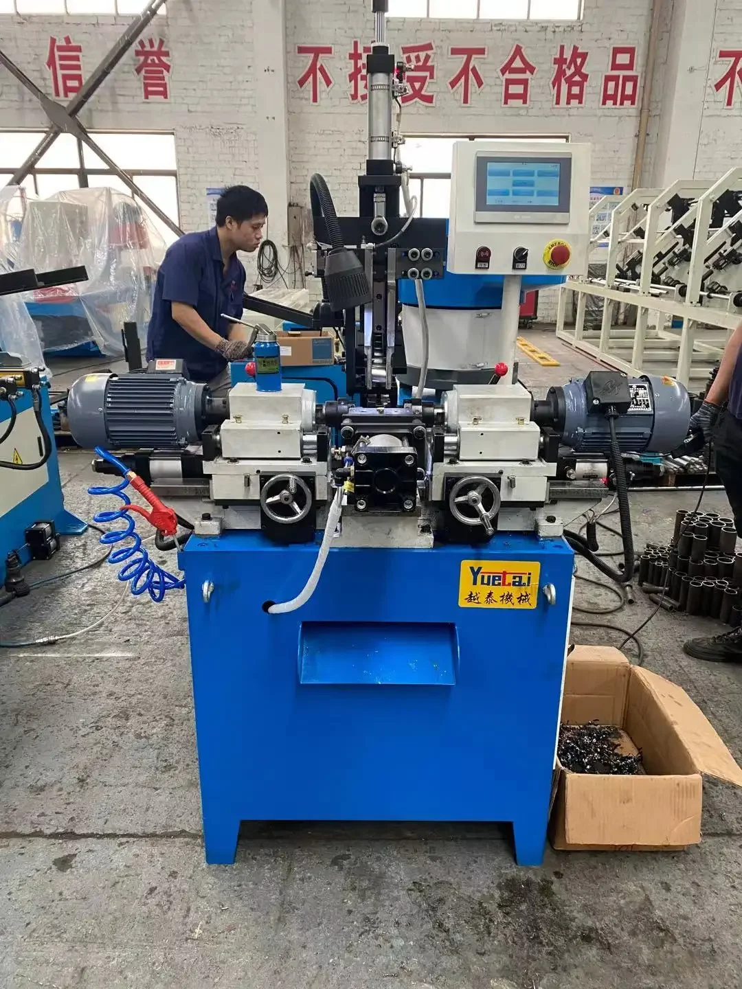 YT 50 Double head pipe chamfering machine full automatic chamfering machine