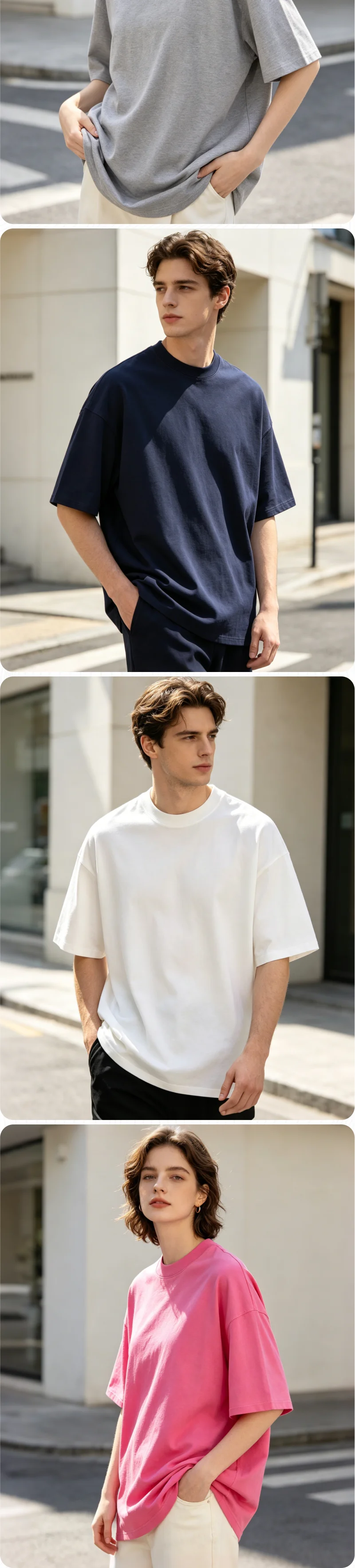Individuell bedrucktes T-Shirt mit kostenlosem Logo, Text oder Bild, Unisex, 100% Baumwolle, Premium-Shirt, Fitness- und Streetwear, kleine Mindestbestellmenge, OEM, ODM, Stickerei – Detail 4