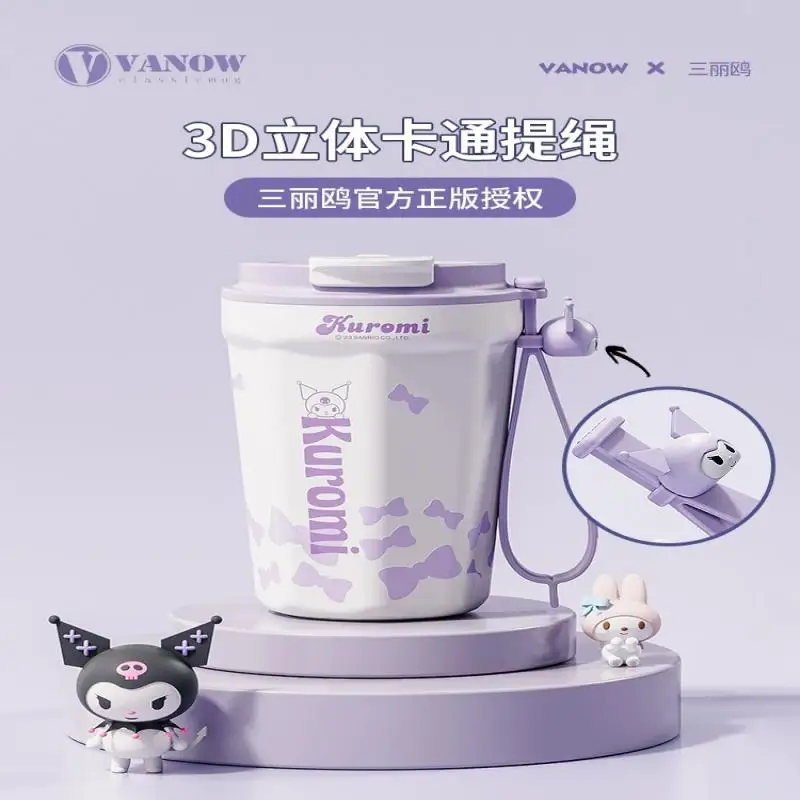 

Вакуумная чашка Sanrio Kuromi, женская, с соломинкой для питья, с тремя сотрясений и шестнадцатью, чашка для воды, два тысячи и двадцати, пять новых стилей