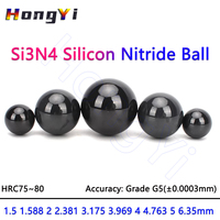 5/10/30/50Pcs Grade G5 Si3N4 Silicon Nitride Ceramic Balls Dia 1.5 1.588 2 2.381 3.175 3.969 4 4.763 5 6.35mm Resistant to 1200℃