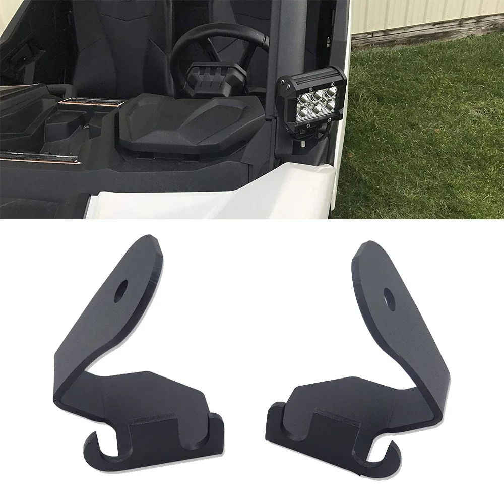 

UTV Left And Right Side Pillar LED Work Light Mount Brackets For Can Am 2018-2024 Maverick Trail & Sport -Only Fits The Trail