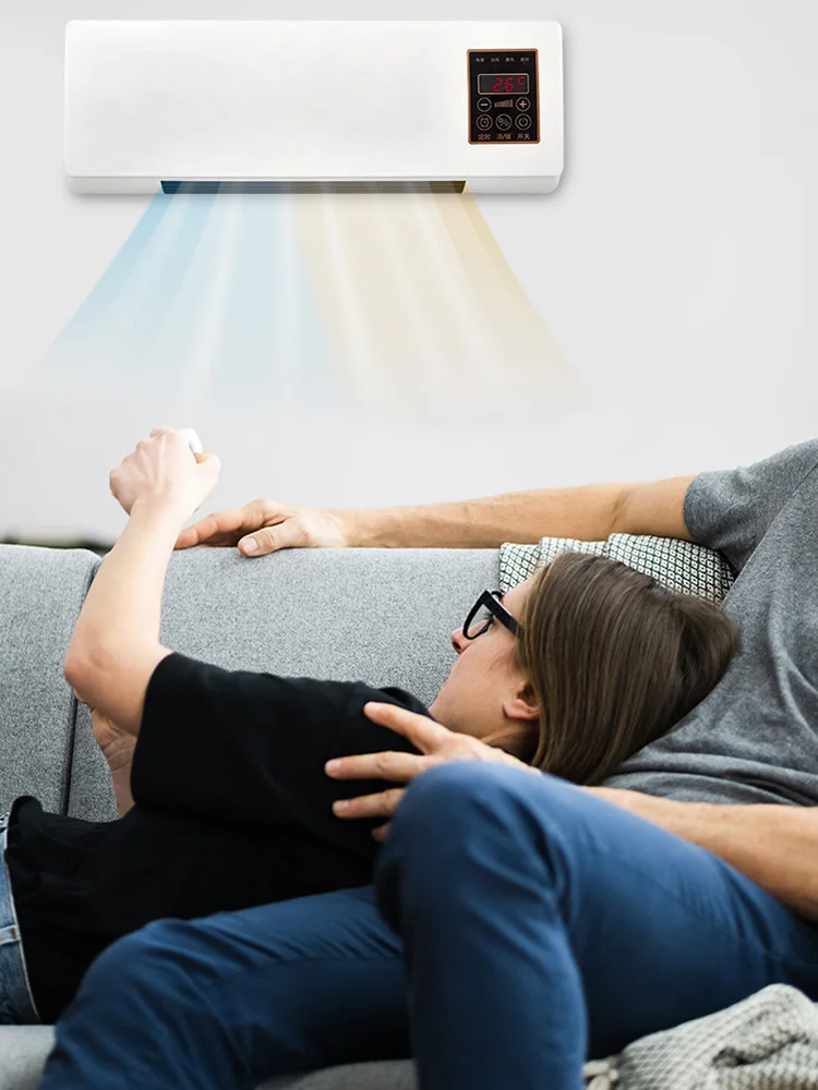 مكيف هواء محمول مثبت على الحائط مع جهاز تحكم عن بعد متعدد الوظائف مكيف هواء محمول على الحائط للمكتب المنزلي