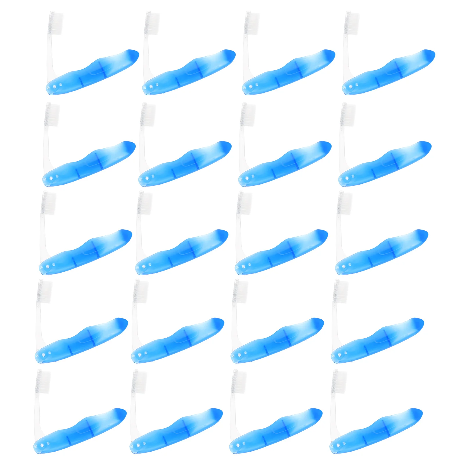 

20pcs Foldable Toothbrush Portable Travel Size Lightweight Outdoor Brush Case Tooth Cleaning Brushes Set