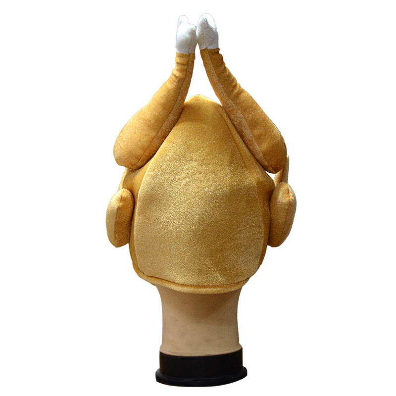 Turkey Costume Hat Funny Hats Chicken Hats Costumes Accessories Plush Headwear Photo Props New Year - view 6