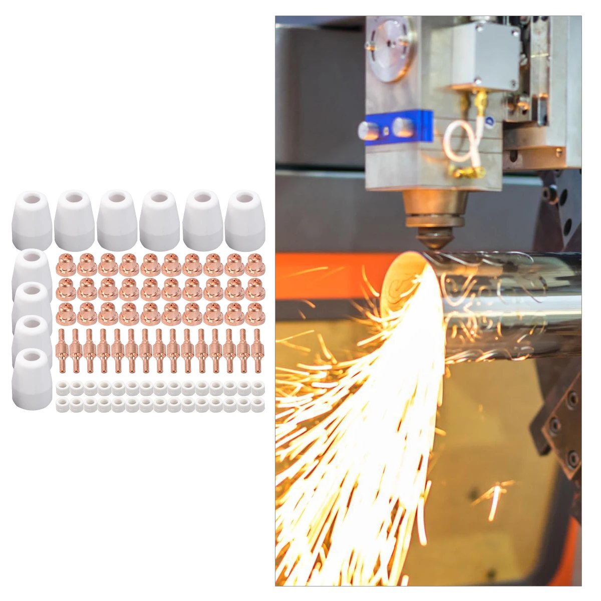 85 pcs Plasma Tip Nozzle Consumables Heat Resistant For -31 -40 Cut-40 Ct312 Ct416 Ct518D Super160 Cutting Torch Parts