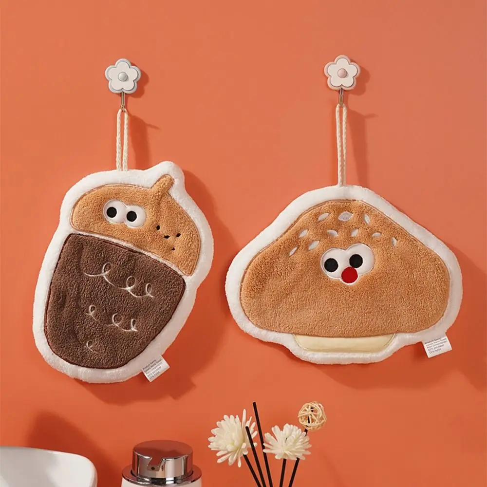 Yaratıcı Karikatür El Havlusu Kalınlaşmış Duvara Monte Yıkama El Yüz Havlusu Sebze Şekilli Çabuk Kuruyan