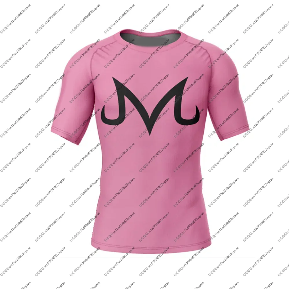 الوردي ماجين بو لعبة دراغون بول Z ملابس رياضية الرجال الفتيان المحملة الأعلى بنطال قصير طفح الحرس تي شيرت السراويل البرازيلي جيو جيتسو الصالة الرياضية مجموعة 2 قطعة