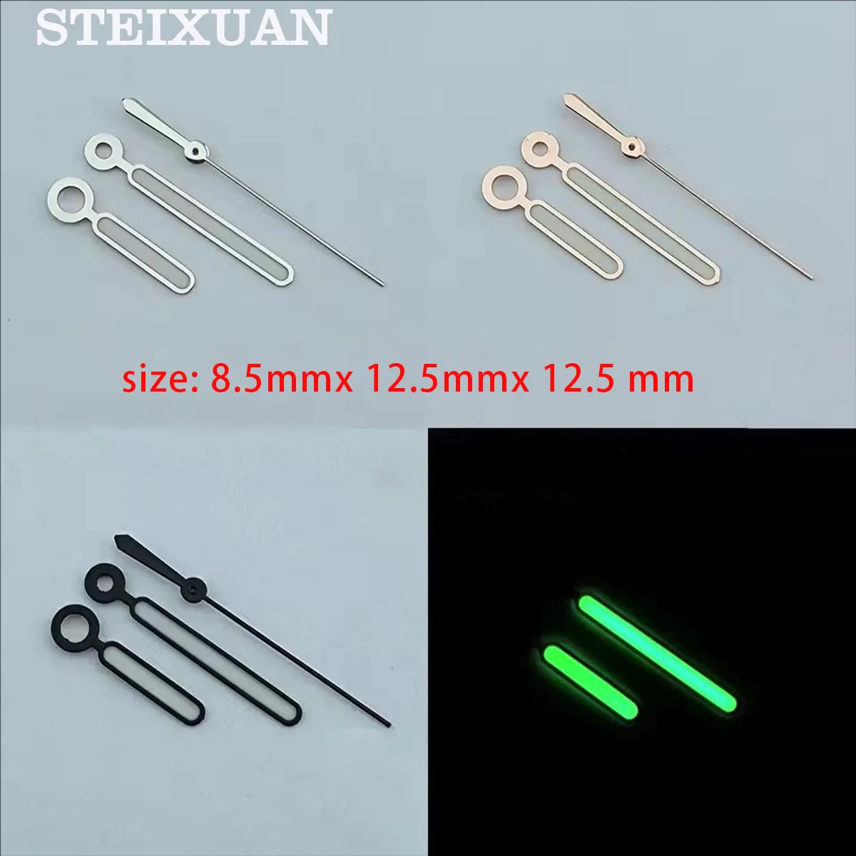 

Стрелки часов NH35/36, зеленые светящиеся аксессуары для часов, инструменты для ремонта, указатель часов, розовое золото/серебристые/черные стрелки