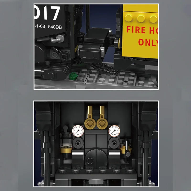 New Technical Big Boy 4884 Locomotive Building Blocks Railway Train Model Mould King Bricks Set Toys for Adults Kids Gifts