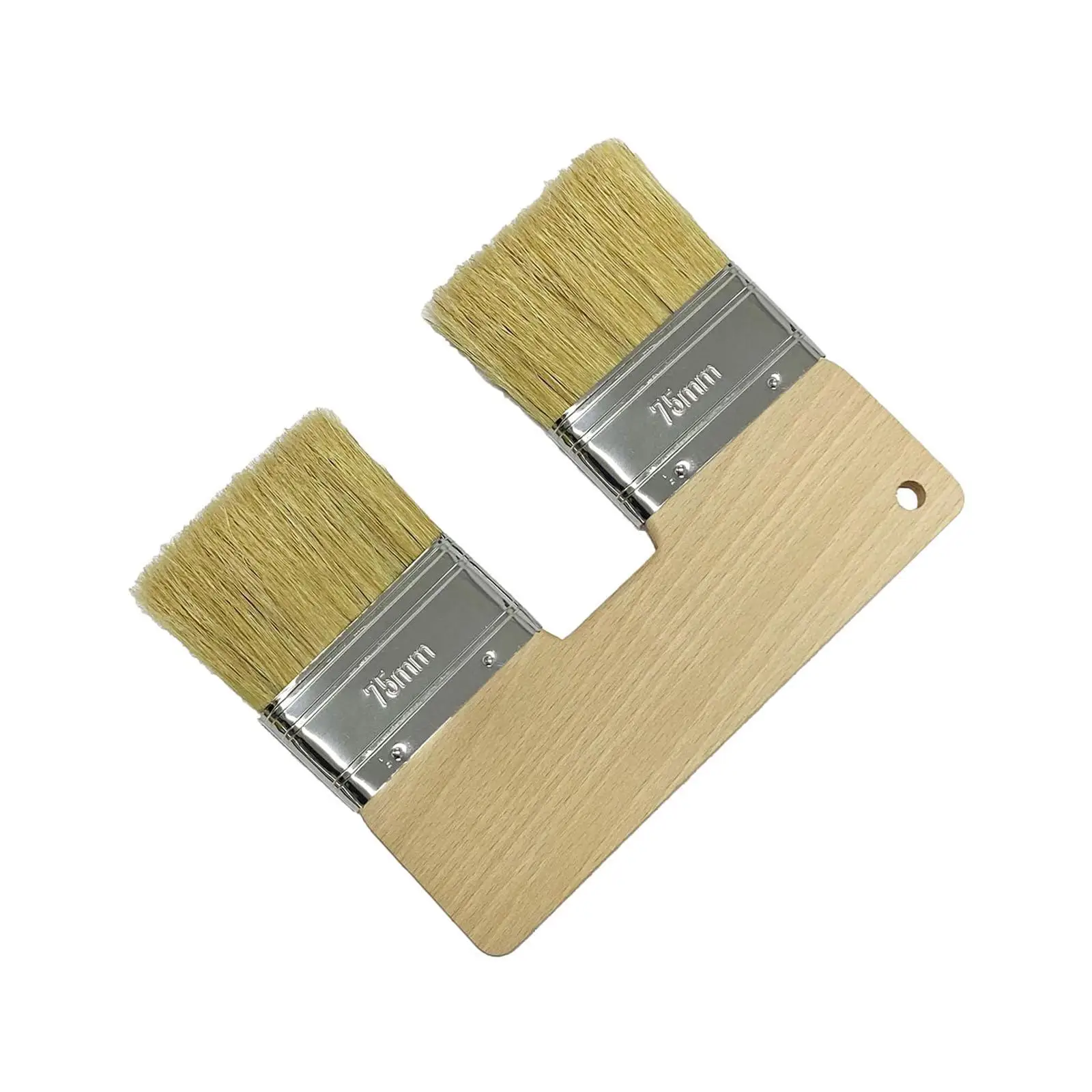 

Double Paint Brush Flat Texture Brush Double Heads Painting Brush Wooden Handle for Stains Oil Varnish Paints Watercolor