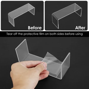 3/6/9 pçs acrílico expositor multifuncional transparente mini modelo rack de armazenamento para perfume boneca jóias decoração organzier 8 principais vendas palangana transparente - №3