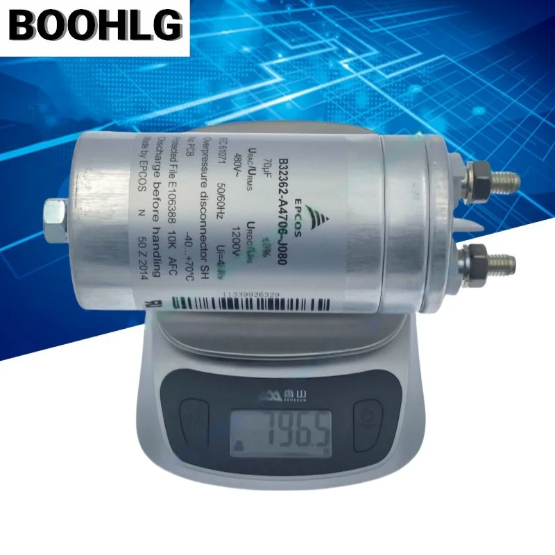 

1PCS EPCOS B32362-A4706-J080 70UF 480VAC 1200V Broadcomputer oil immersion capacitor