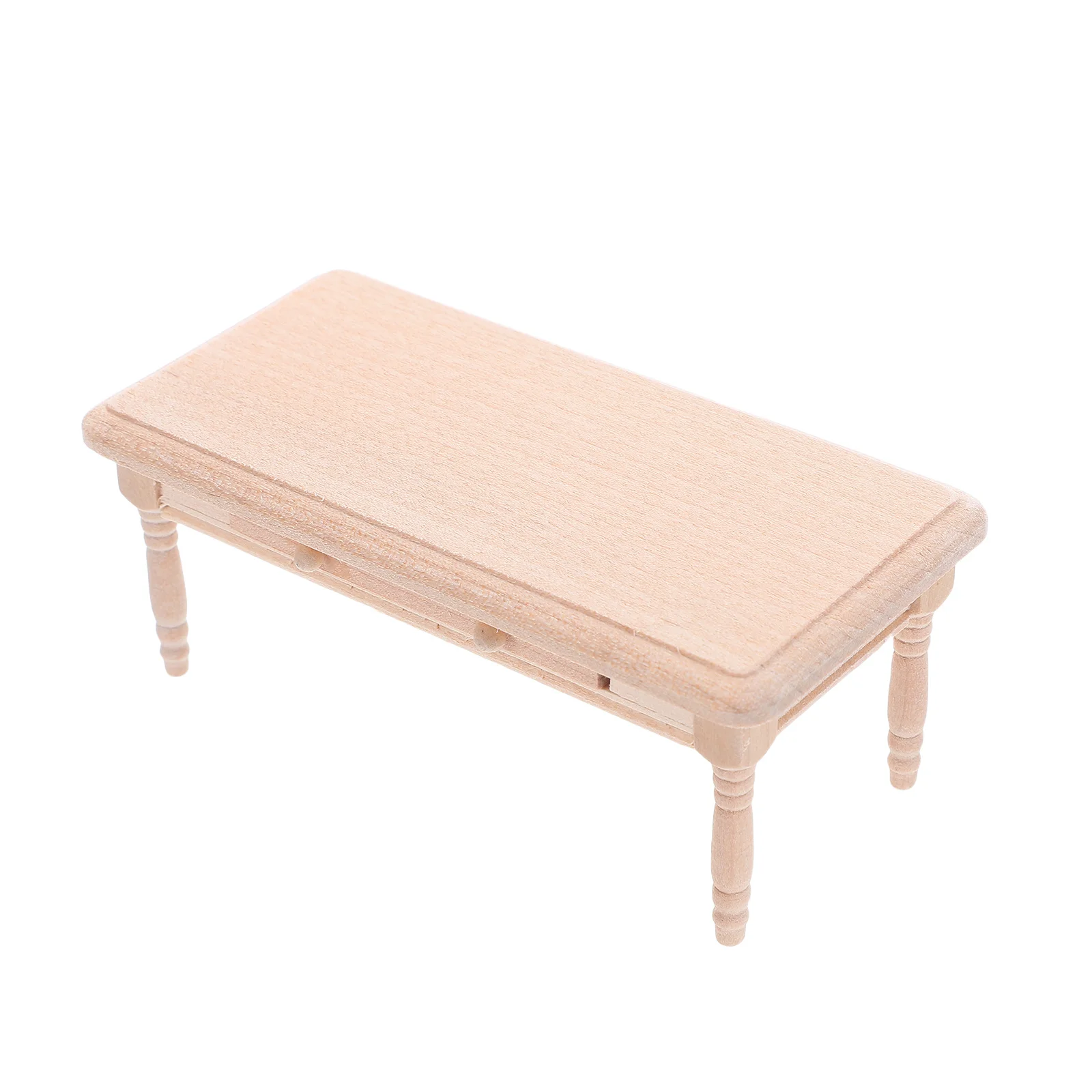 Tavolino da caffè in legno con mobili per casa delle bambole in miniatura in scala 1:12 con cassetto per pittura fai-da-te e collezione realistica di decorazioni per la casa