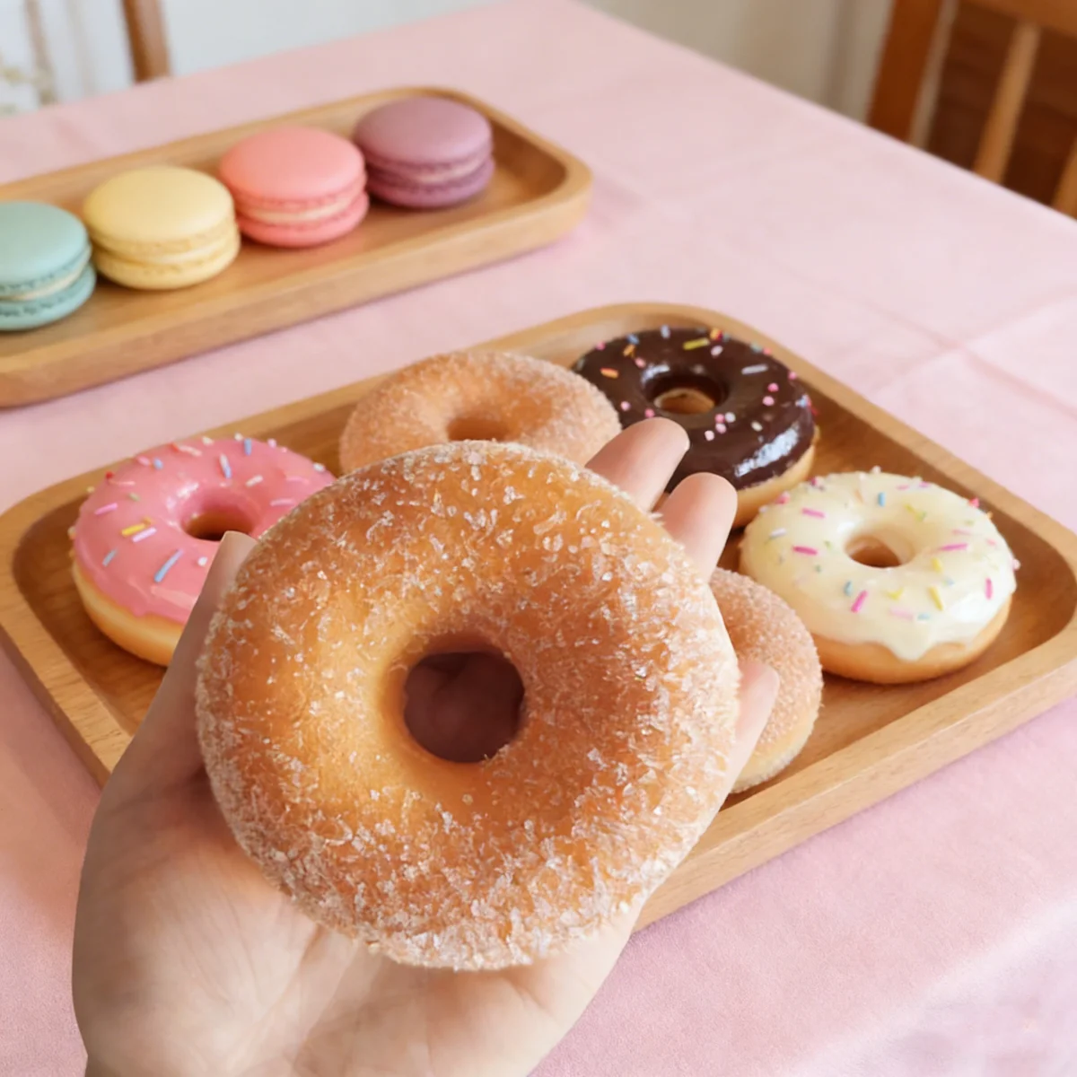 Picture 6: 8.5cm Realistic Fake Donut Decor - Artificial Sweet Display Model for Bakery Window, Photography Props, Kids Toy & Home Ornament